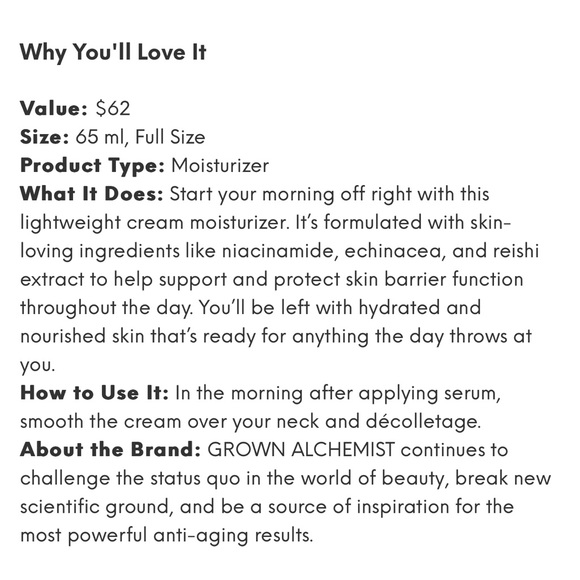 💚🆕💚 GROWN ALCHEMIST Skin Renewal Day Cream - Picture 2 of 7